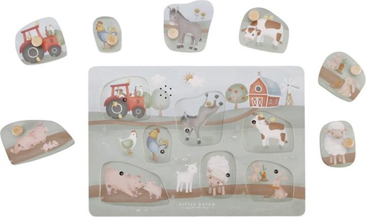 Image du produit Little Dutch Sound-Greif-Puzzle Little Farm FSC