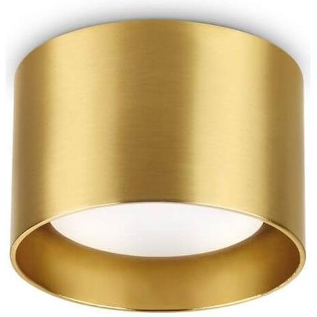 Ideal lux, Wandleuchte + Deckenleuchte, SPIKE GX53 Deckenleuchte ⌀100mm dimmbar Messing warmweiss 285238 (910 lm, GX53)