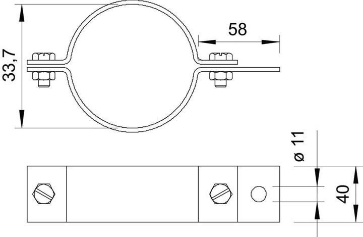 Produktbild OBO Bettermann OBO 303/DIN Rohrschelle 1