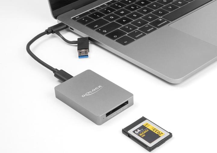 Produktbild Delock USB Type-C Card Reader im Aluminium Gehäuse für CFexp