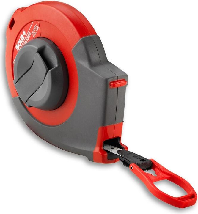 Actual product image Sola Messwerkzeuge 50081501 Tape measure "Sprinter SR 30" made of steel, grey/red, 30m (30 m)