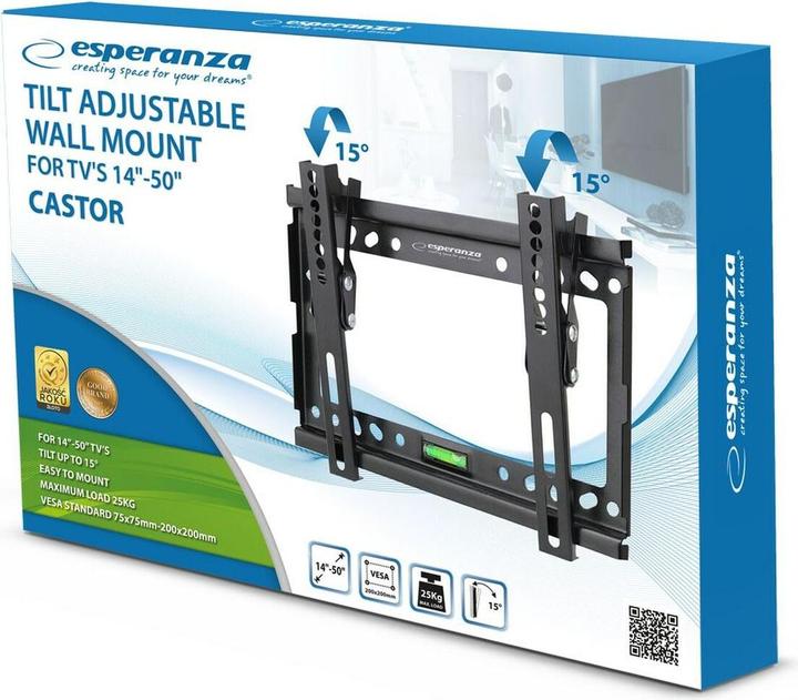 Image du produit Esperanza ERW010 Support TV 14-50" jusqu'à 25kg (Mur, 25 kg, 14" - 50")