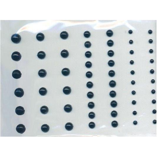 Konjac Sponge Perle halv 3-7mm 58stk sort