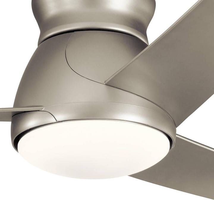 Actual product image Elstead Lighting Eris silent ceiling fan with LED light Ø152cm IP44 outdoor + remote control nickel