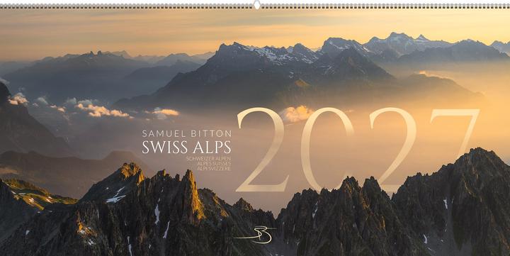 Schweizer Alpen Kalender 2027 (59 x 29 cm)