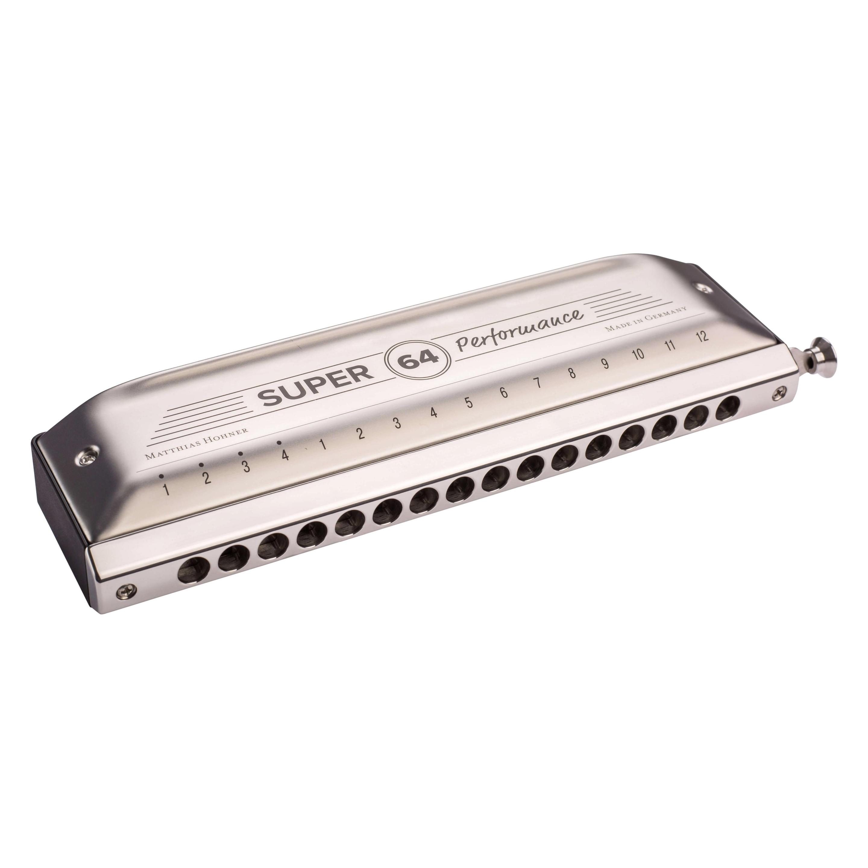 Hohner Super 64 Prestaties (Harmonica, D Groot, C Majeur), Blaasinstrumenten, Zwart