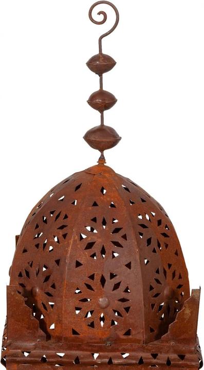Actual product image Large Outdoor Pierced Ground Lantern with Decorative Candlelight Effect