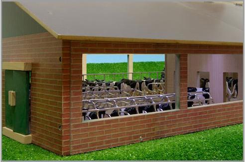 Image du produit Sombo Cubicle Bois stable avec unité de traite 1:33