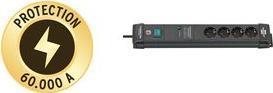 Produktbild Brennenstuhl Premium-Line, power distribution unit, 4 sockets, 1.8m, black, with switch and surge... (4 x, 1.80 m)