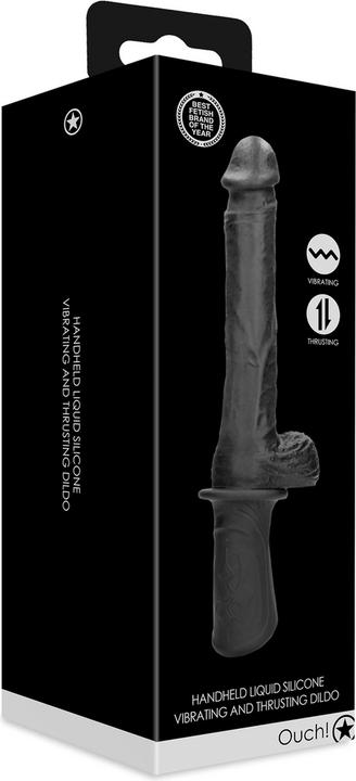 Actual product image Ouch! Hand Held Liquid Silicone Vibrating and Thrusting