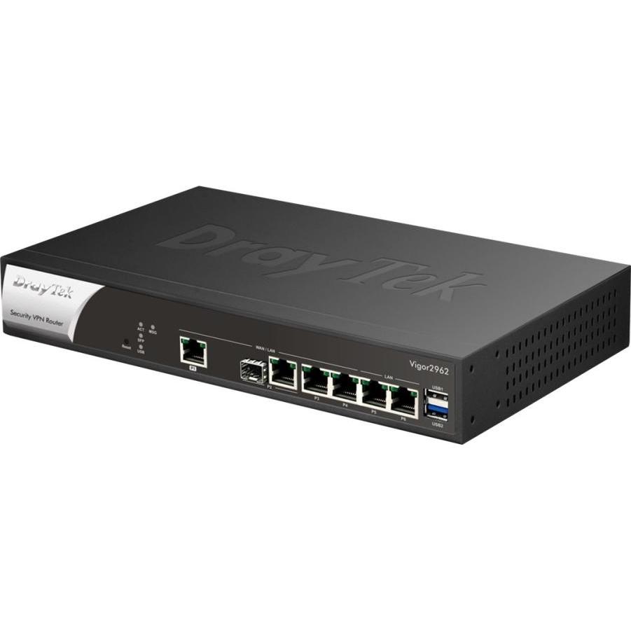 Draytek Vigor 2962 Kabelrouter 2.5 Gigabit Ethernet Schwarz, Weiss, Router, Mehrfarbig