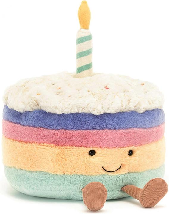 Jellycat Figurine en tissu "Amuseables Rainbow Birthday Cake"
