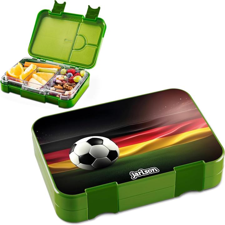 Jarlson Toni Fussball - auslaufsichere Bento Box, unterteilt