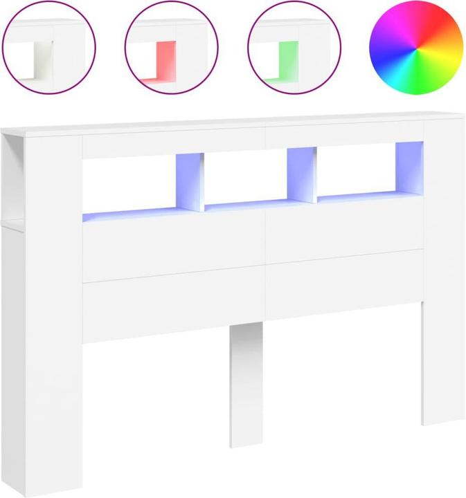 Image du produit vidaXL Tête de lit à LED (160 x 18.5 x 103.5 cm)