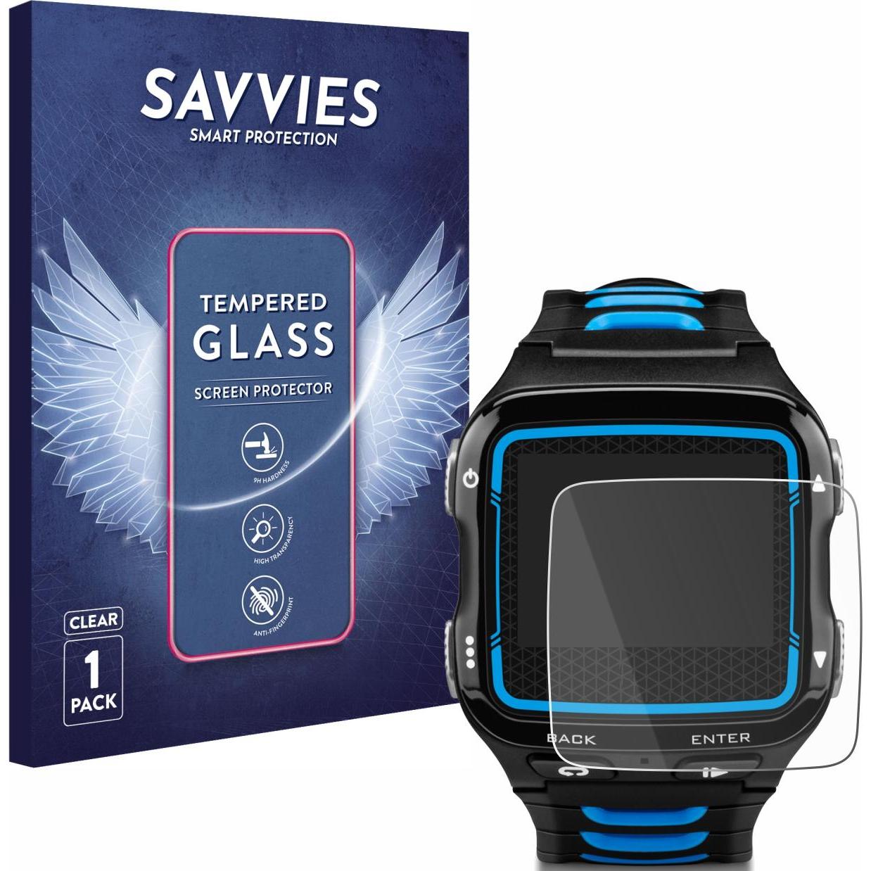 Savvies Panzerglas Hartglas Displayschutz, Smartwatch Schutzfolie, Transparent