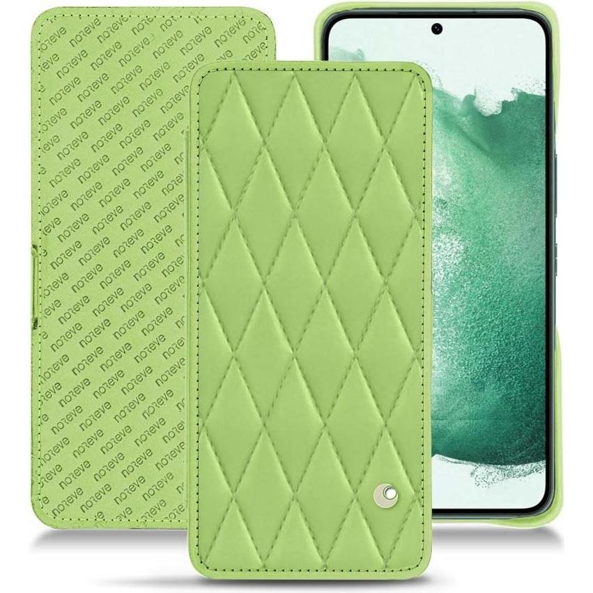 Noreve Lederschutzhülle horizontal (Samsung Galaxy S22+ 5G), Smartphone Hülle, Grün