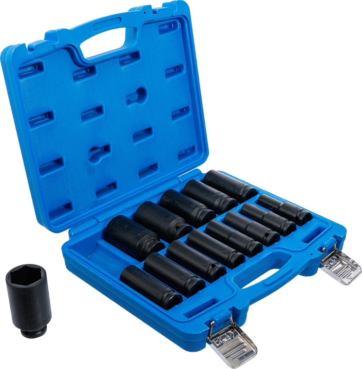 Actual product image BGS Impact Socket Set, Hexagon | 12.5 mm (1/2") Drive | 10 - 32 mm | 14 pcs. (1/2")