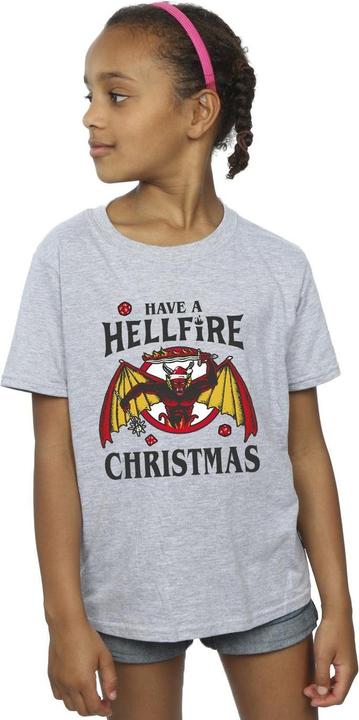 Image du produit Netflix - T-shirt STRANGER THINGS HELLFIRE CHRISTMAS - Fille (152, 158)