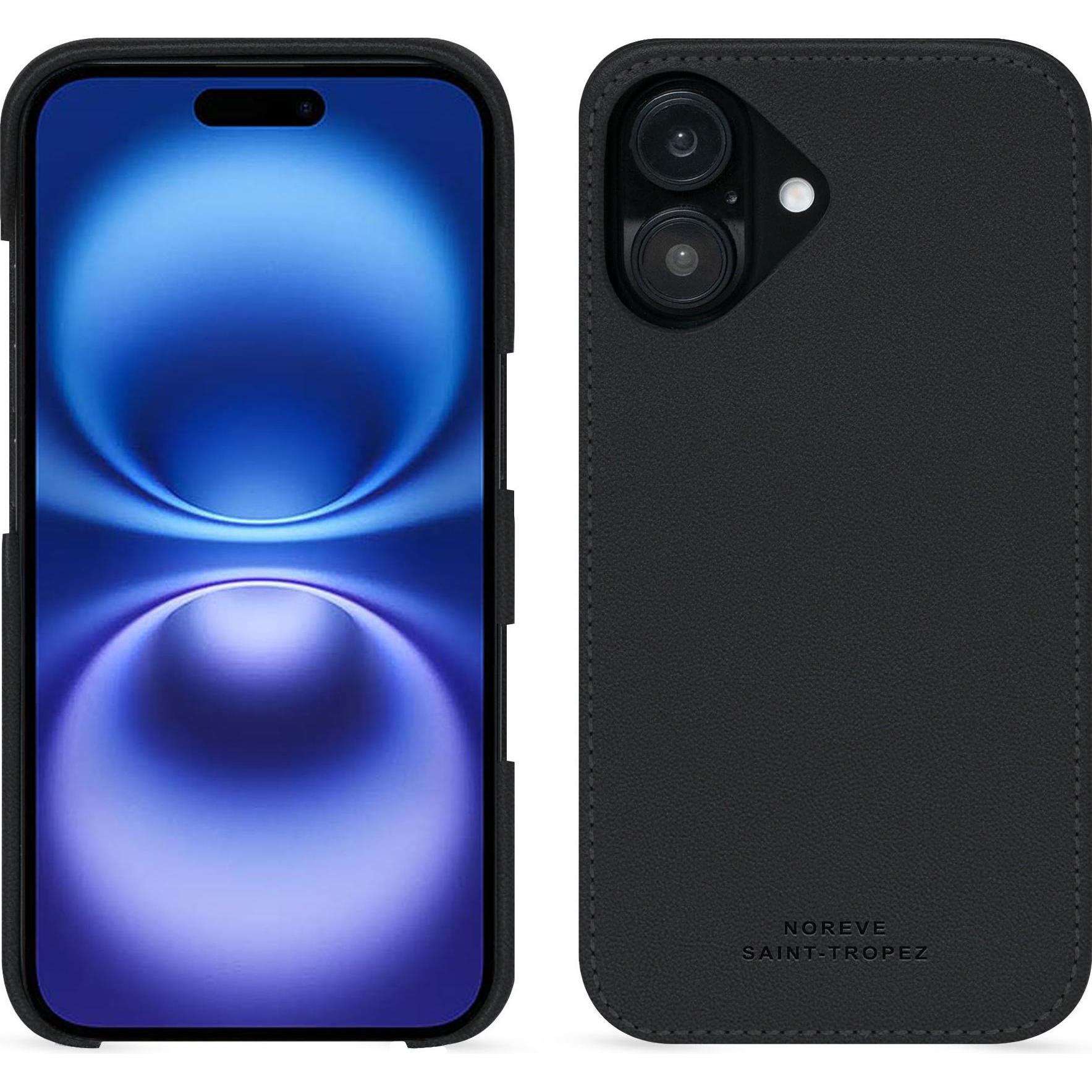 Thumbnail - Noreve Lederschutzhülle (Apple iPhone 16), Smartphone Hülle, Schwarz