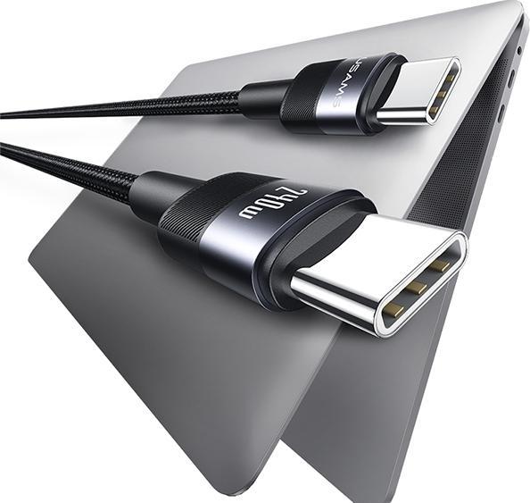 Produktbild Usams Kabel pleciony 240W USB-C/USB-C 1.2m SY Series tarnish SJ727USB01 (1.20 m, USB 3.2 Gen 1, 240 W)