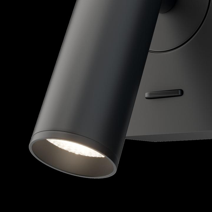 Actual product image Maytoni Mirax LED Wall Light 3W Rotatable, Swivelling Black Warm White (250 lm)