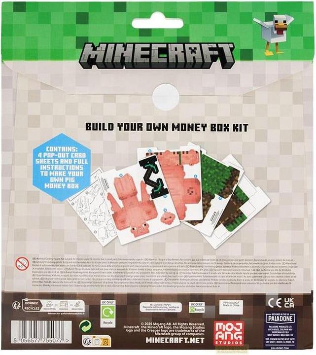 Produktbild Paladone Products Minecraft Pig Build Your Own Money Box Kit
