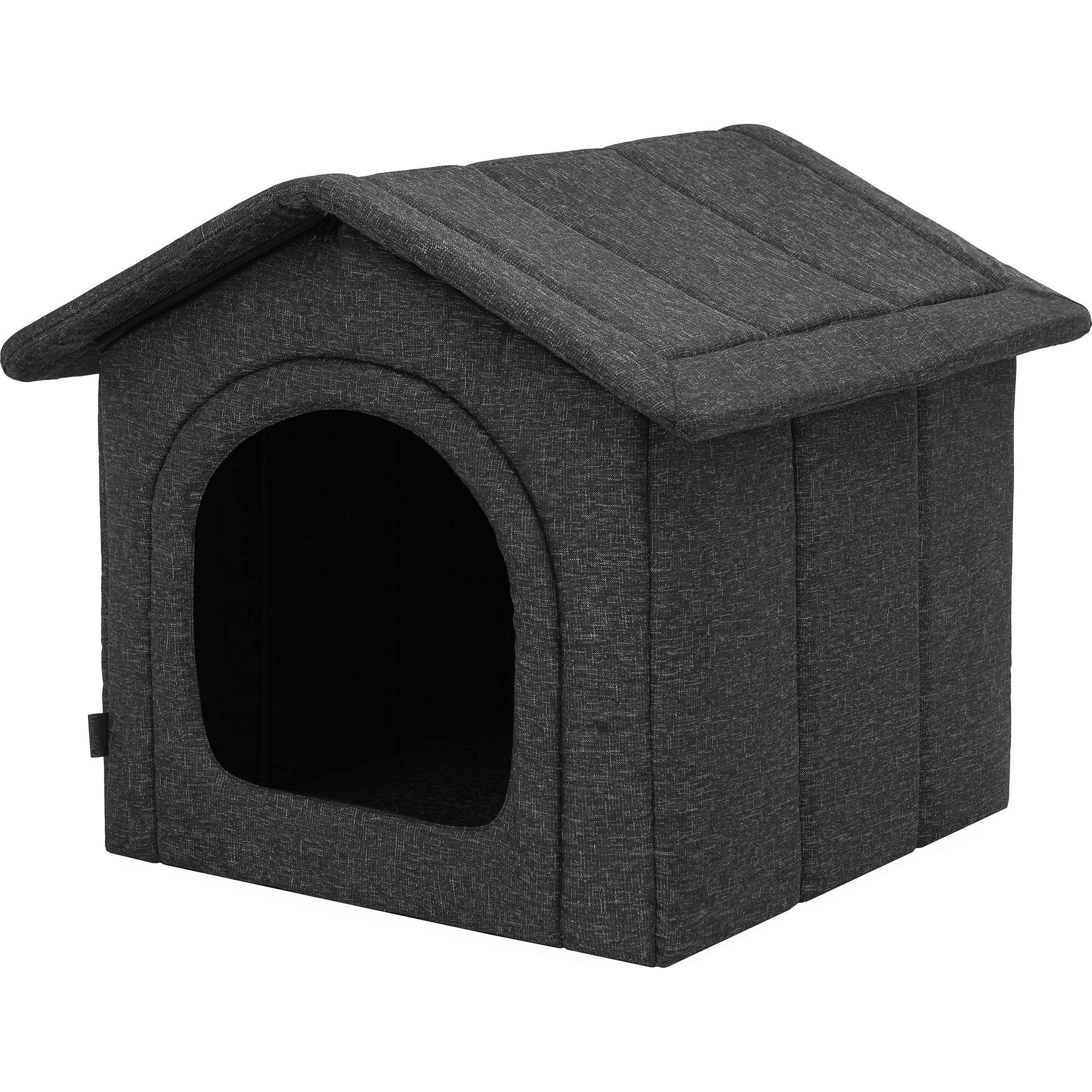 Hobbygarden Hundehütte, Schwarz Ökoleinen (Hundehütte), Hundehütte