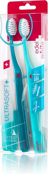 Edel + White Flosserbrush brosse à dents ultrasoft duo PET box (Ultra doux, 2 x)
