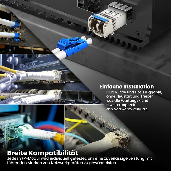 Actual product image Extralink SFP 1.25G 2-pack | SFP module | 1.25 Gbps, LC/UPC, 1310 nm, 20 km, singlemode, DOM