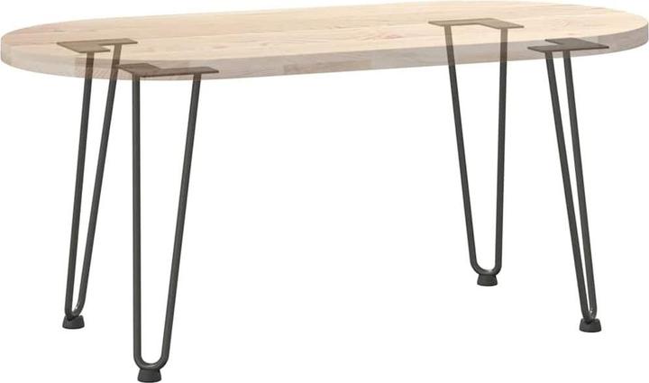 Image du produit vidaXL Pieds en épingle à cheveux 4 pièces Noir 42 cm Pied de table Hairpin en acier massif