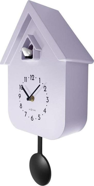 Actual product image Nextime Modern Pendulum Wall Clock Olive/Lavender Plastic 21.5x41.5cm