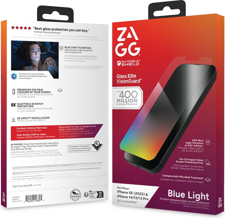 Produktbild InvisibleShield Elite VisionGuard+ (1 Stück, Apple iPhone 13 Pro, Apple iPhone 13)