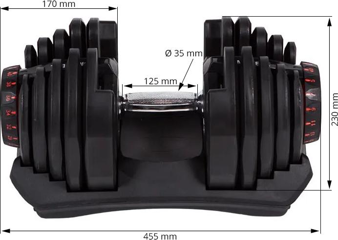 Produktbild Fitcom Verstellbare Kurzhantel (1 x 5 kg - 40 kg)