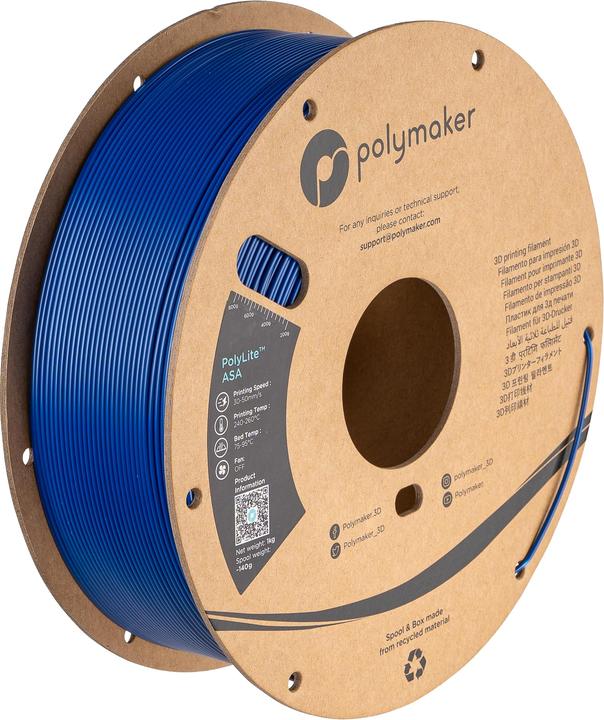 Produktbild Polymaker PF01005 PolyLite Filament ASA UV-beständig, witterungsbeständig, hitze (ASA, 1.75 mm, 1000 g)