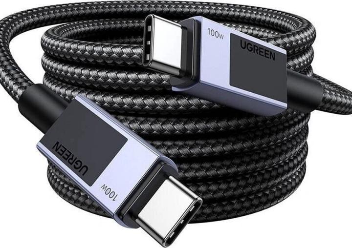 Produktbild Ugreen Kabel Typ C 2.0 Stecker auf Typ C 2.0 Stecker 5A Datenkabel 1M Schwarz (1 m, USB 2.0)