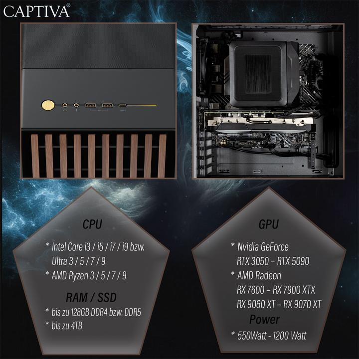 Produktbild Captiva I90-470 (Intel Core Ultra 9 285, 32 GB, 2000 GB, GeForce RTX 5090)