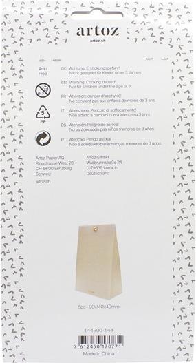 Actual product image Artoz Paper bags small, parchment copper (6 x)