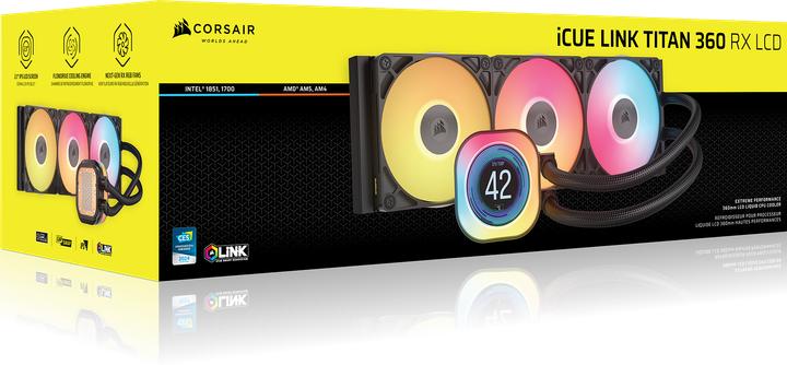 Productafbeelding Corsair iCUE LINK TITAN - 360 RX LCD AIO/360mm - Noir