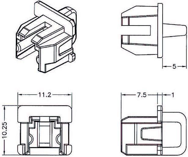 Actual product image Delock RJ-11 dust cover, 10 pieces (Blind module)