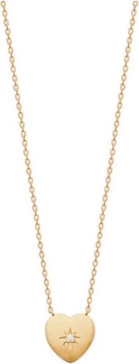 Produktbild Lara COLLIER AM- 40+3+2CM - ZIRCONIA - COEUR (Messing)