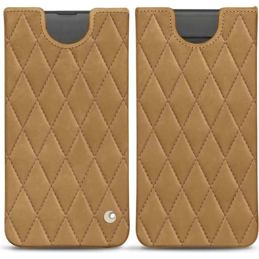 Noreve Lederschutzhülle (Samsung Galaxy S10+), Smartphone Hülle, Braun