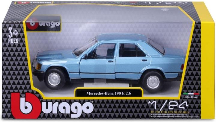 Actual product image Bburago Mercedes Benz 190E 1987 1/24 blue