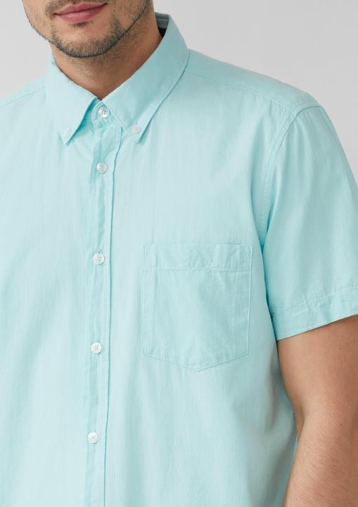Produktbild S.Oliver Hemd Regular Fit: Kurzarmhemd mit Struktur-Streifen und Button-Down-Kragen (3XL)