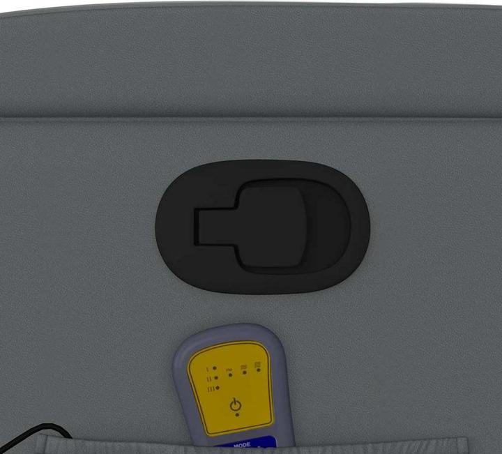 Actual product image vidaXL Massage chair grey imitation leather,Colour: Grey,Material