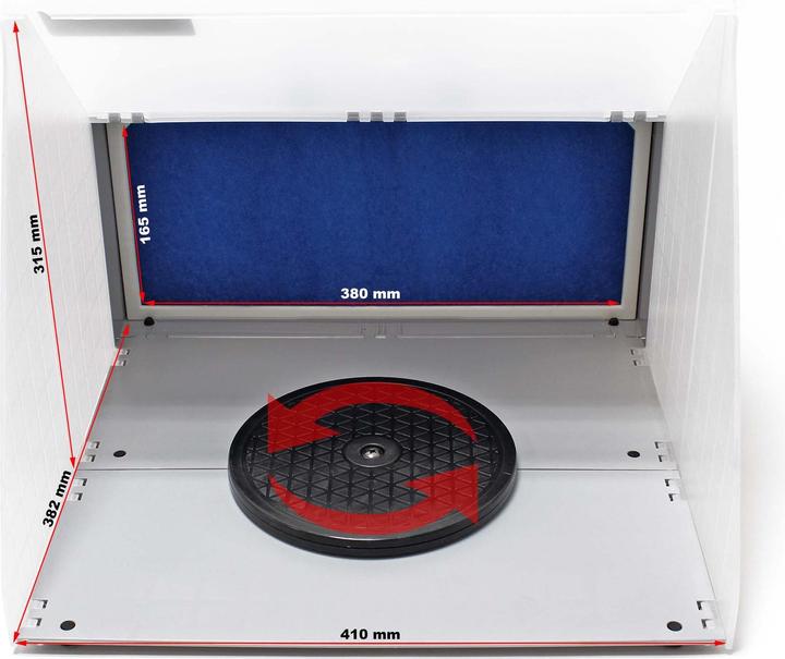 Produktbild Wiltec Airbrush Absauganlage 3m³/min 52dB Absaugung Farbe Farbnebel erweiterbar