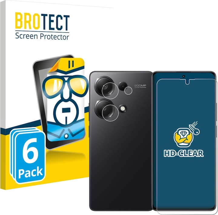Actual product image BROTECT Screen Protector Clear (6 Piece, Xiaomi Redmi Note 13 Pro 4G)