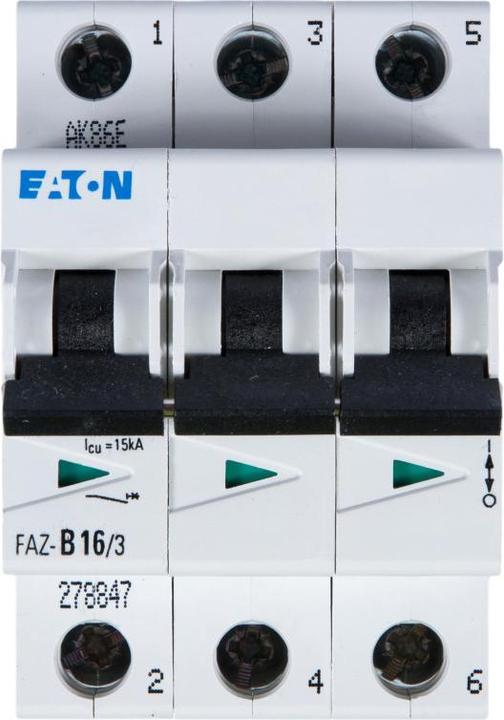Produktbild Eaton Electric GmbH Leitungsschutzschalter B 16A 3p FAZ-B16/3