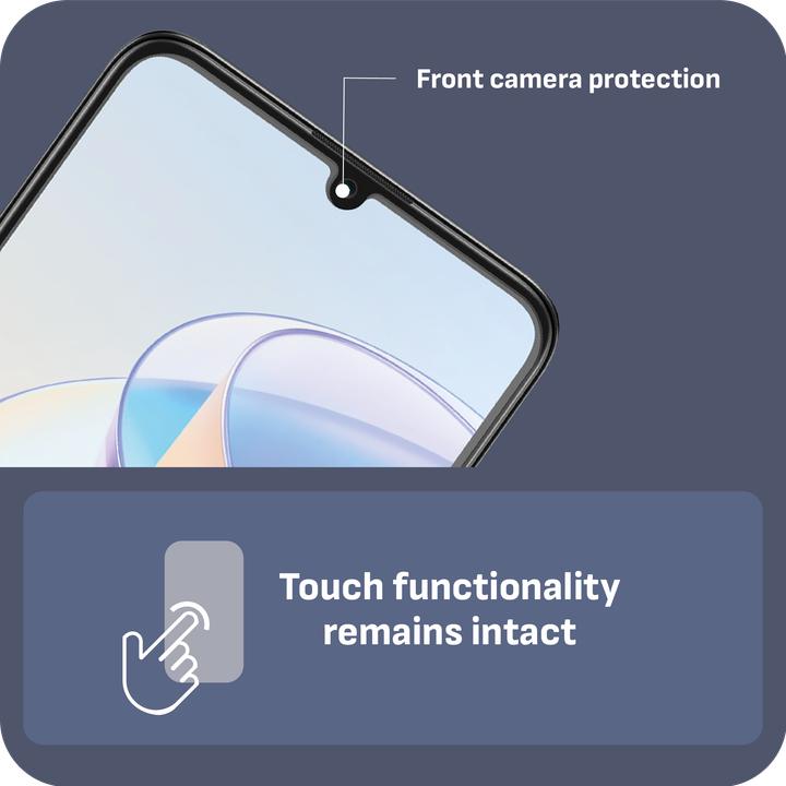 Actual product image Cazy Protective Glass Compatible with Honor X7a Tempered Glass Case Compatible - Transparent (1 pcs., Honor X7a)