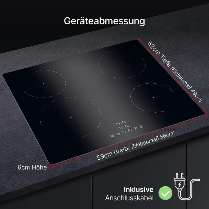 Produktbild Bomann BOMA Induktionskochfeld (59 cm, Glaskeramik Kochfeld, Induktionskochfeld)