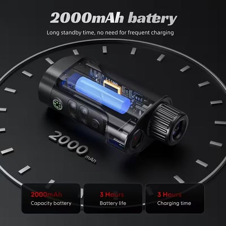 Produktbild PhoneLook 10x Zoom Monokular HD Nachtsicht 800m Infrarot 5W Starlight Foto/Video USB Wiederaufladbar